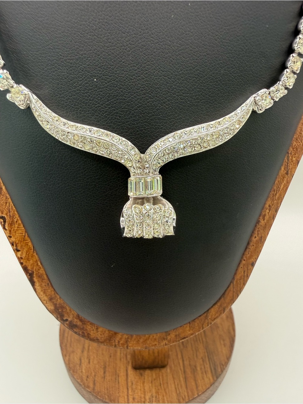 Rare Signed Halbe Rhinestone Statement Necklace - Picture 2 of 6
